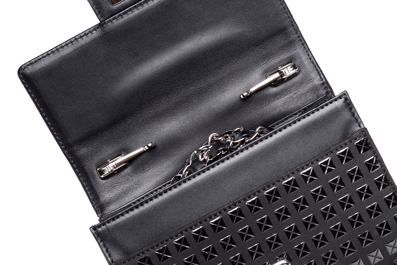 Cross-Body Bag Rectangle - Studs Inden Japan leather Handbag Purse