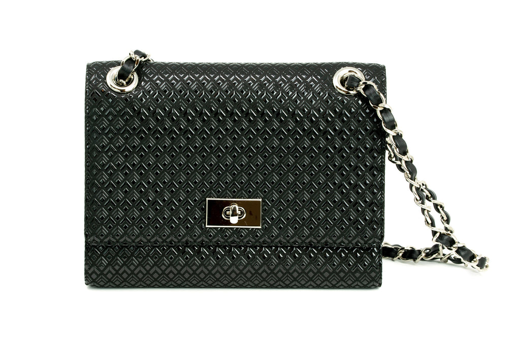 W Chain Shoulder - Diamond Frame Inden leather Japan Handbag Purse