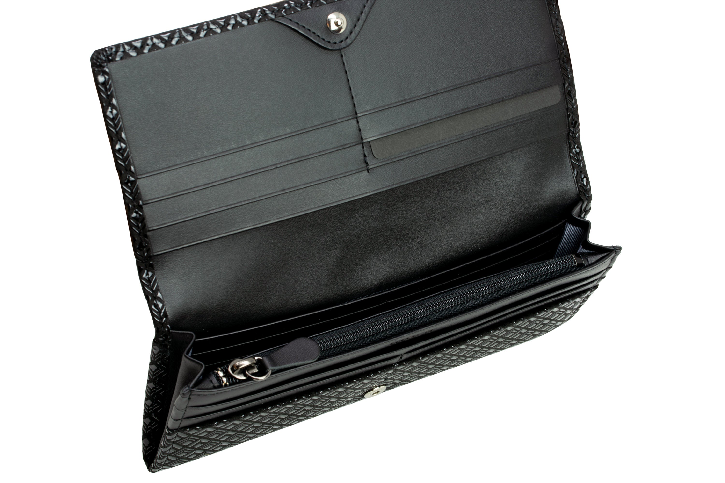 Long Wallet - Diamond Frame Leather Inden Japan deer skin