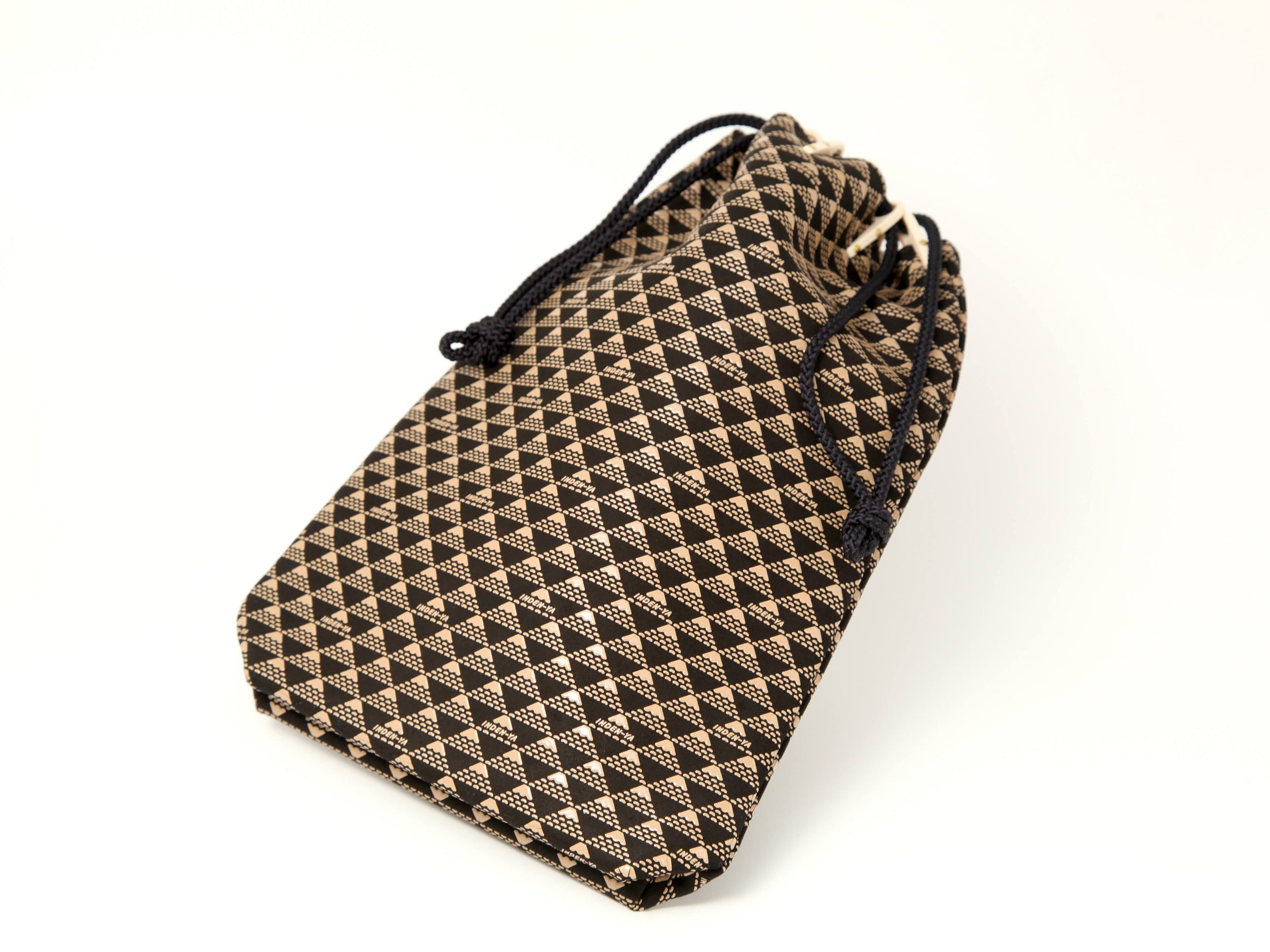 Takane Drawstring Pouch Inden Japan Deer Skin Leather Bag