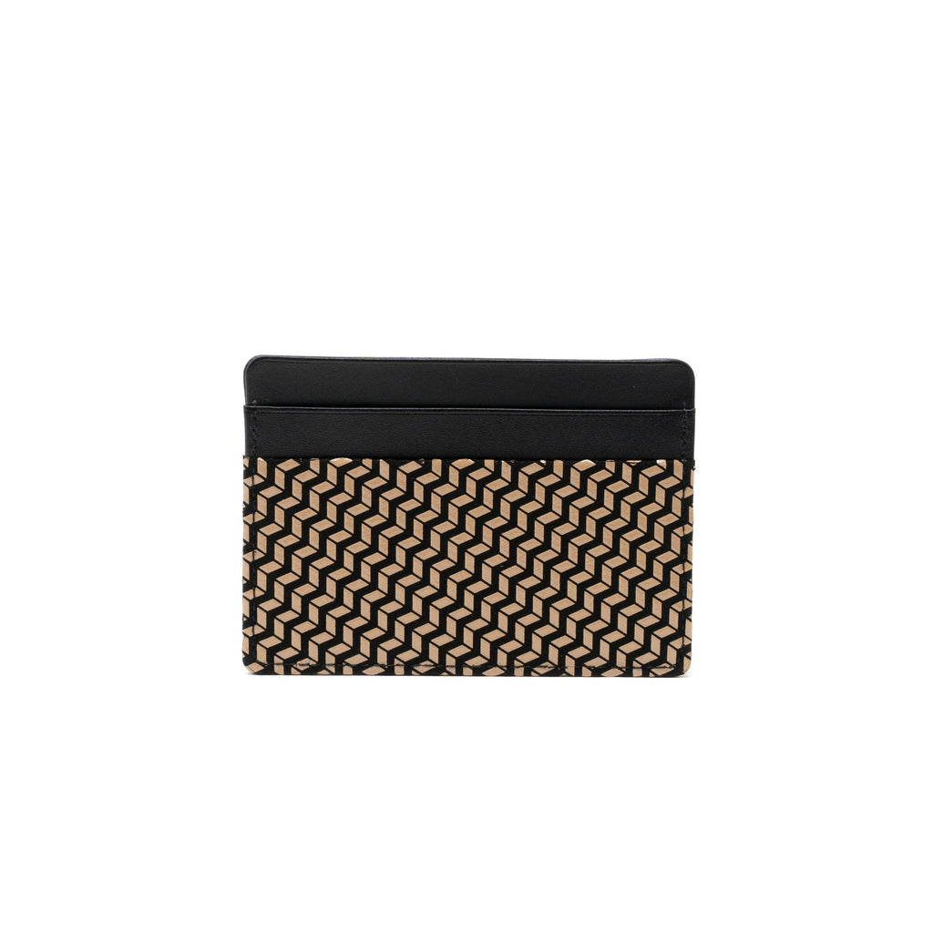 Card Case - Chevron-S INDEN Japan deer cow leather