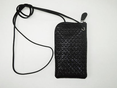 Cell Mobile Phone Case - Diamond Frame Inden Japan Leather Deer skin