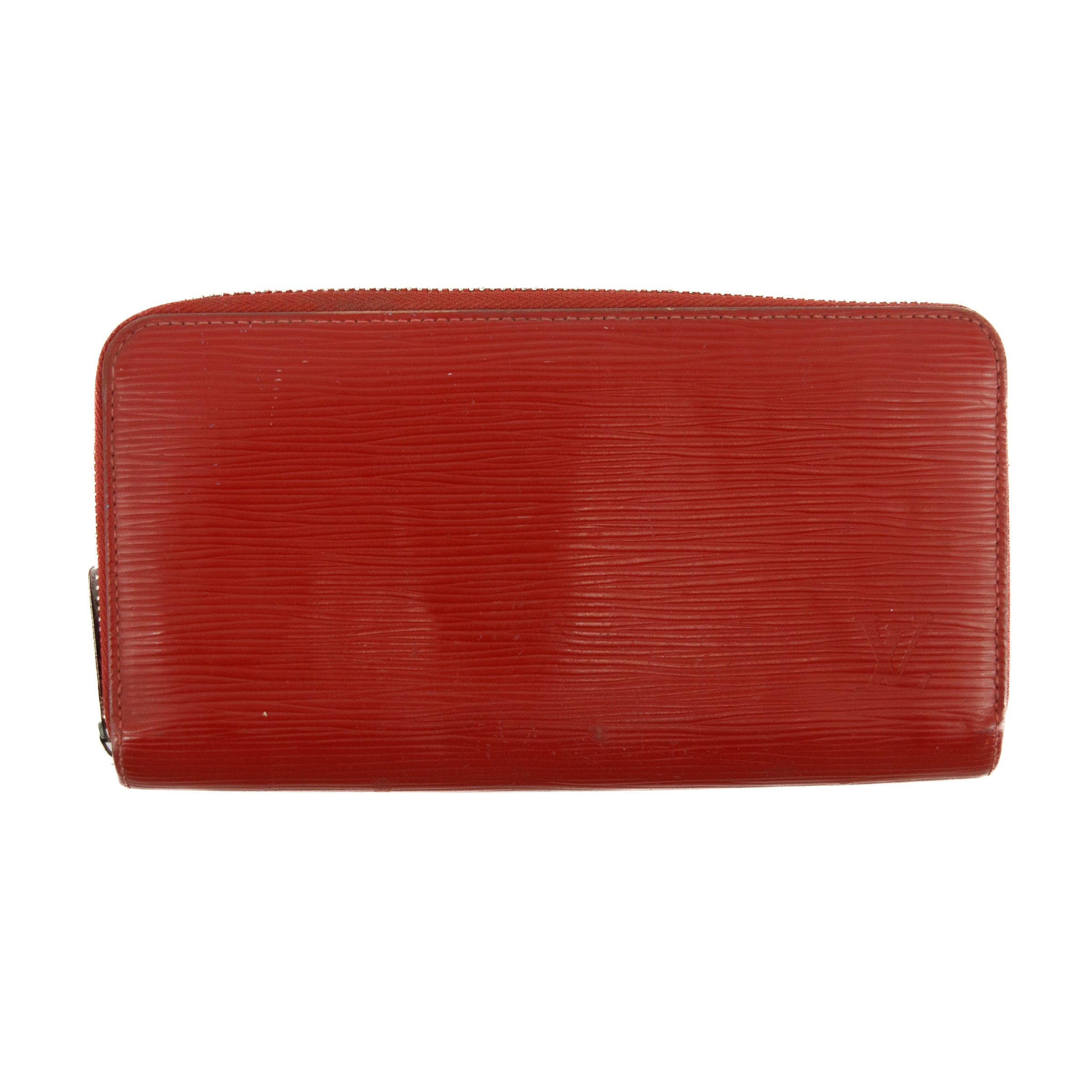 Louis Vuitton Red Epi Zippy Long Wallet  #3120 LV