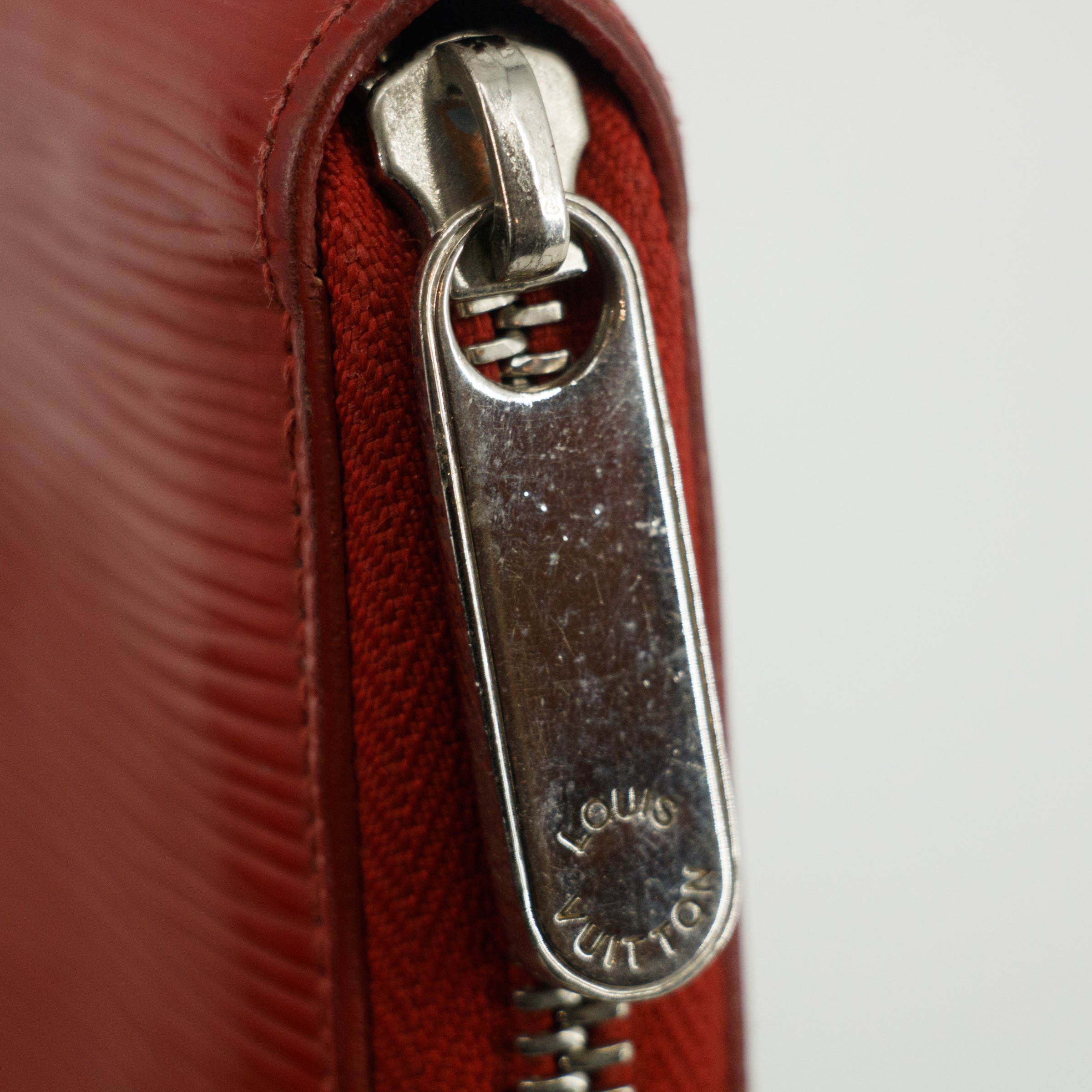 Louis Vuitton Red Epi Zippy Long Wallet  #3120 LV