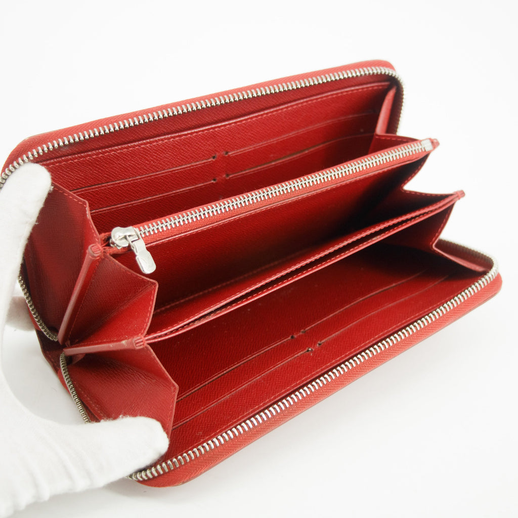Louis Vuitton Red Epi Zippy Long Wallet  #3120 LV