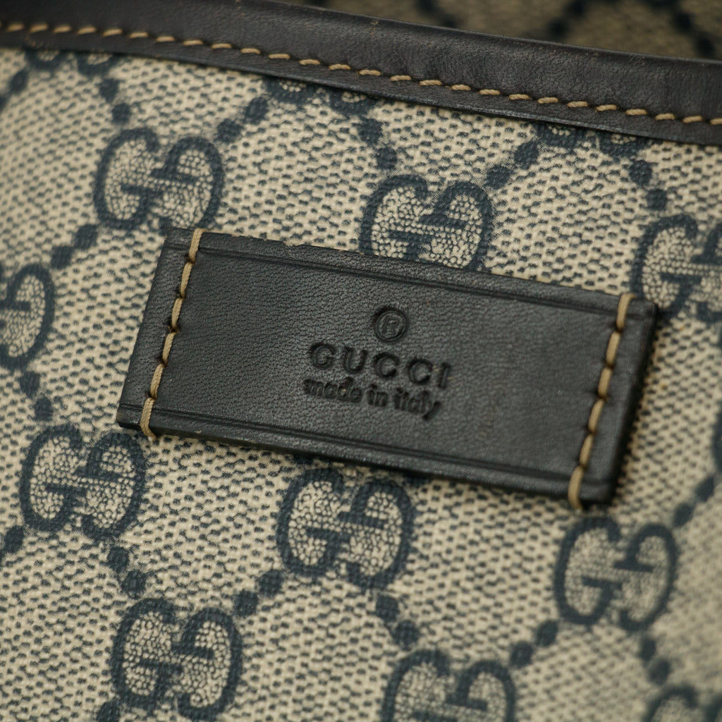 Gucci GG Supreme Canvas Coated Blue Shoulder Bag SKU-#3192 handbag tote