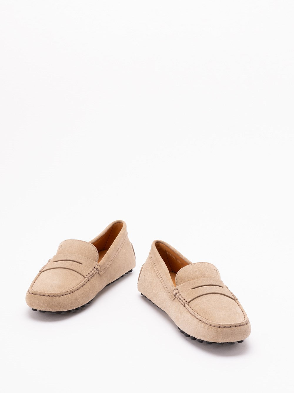 Tod's ladies Gommino` Loafers In Suede driving mocs shoes tan
