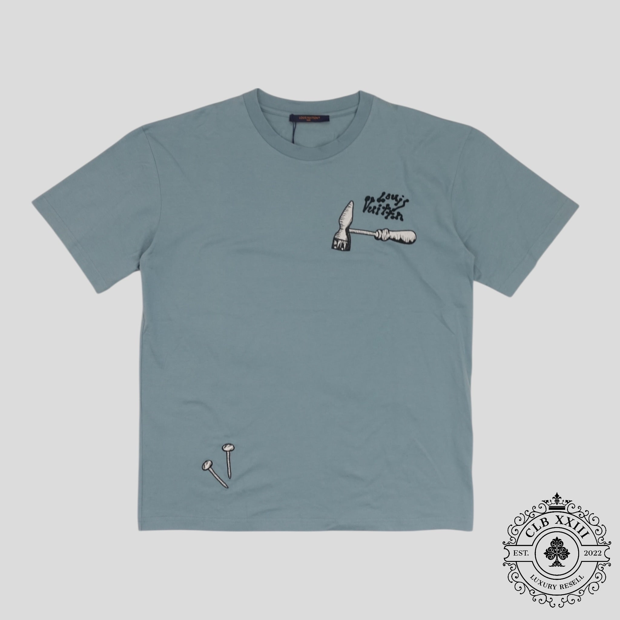 Louis Vuitton Multi Tool Embroidered Tee in Blue XL Men's shirt