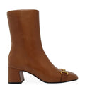 Cognac Leather Madison Maison Venice Italy Back Stripe Boot horse bit buckle