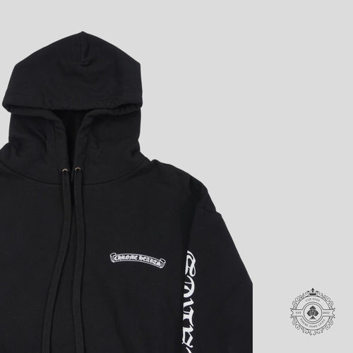 Chrome Hearts Scroll Logo Hoodie in Black sweatshirt men's unisex LG