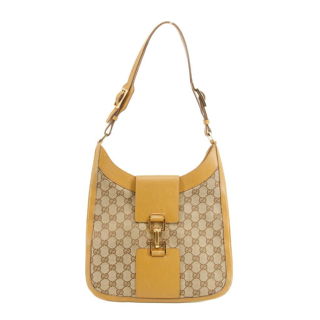 Gucci GG Canvas Beige One Shoulder Bag #3551 handbag purse