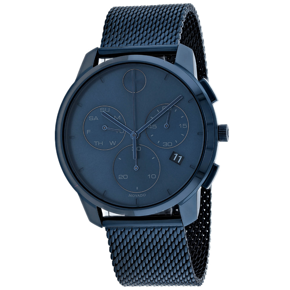 Movado Men's Bold watch navy blue w/stainless mesh band water resistant