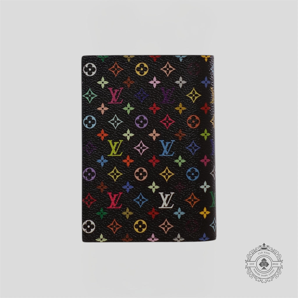 Louis Vuitton x Takashi Murakami Passport Cover unisex black multi