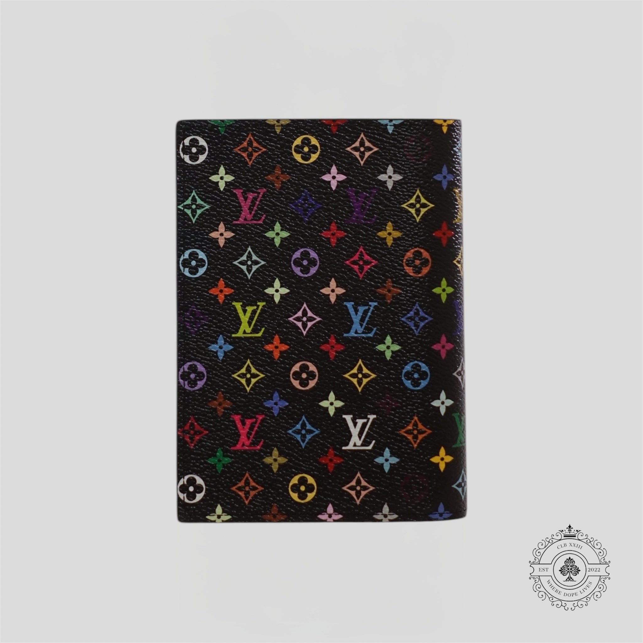 Louis Vuitton x Takashi Murakami Passport Cover unisex black multi