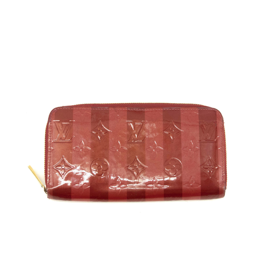 Louis Vuitton Rayures Vernis Zippy Long Wallet #3927 LV