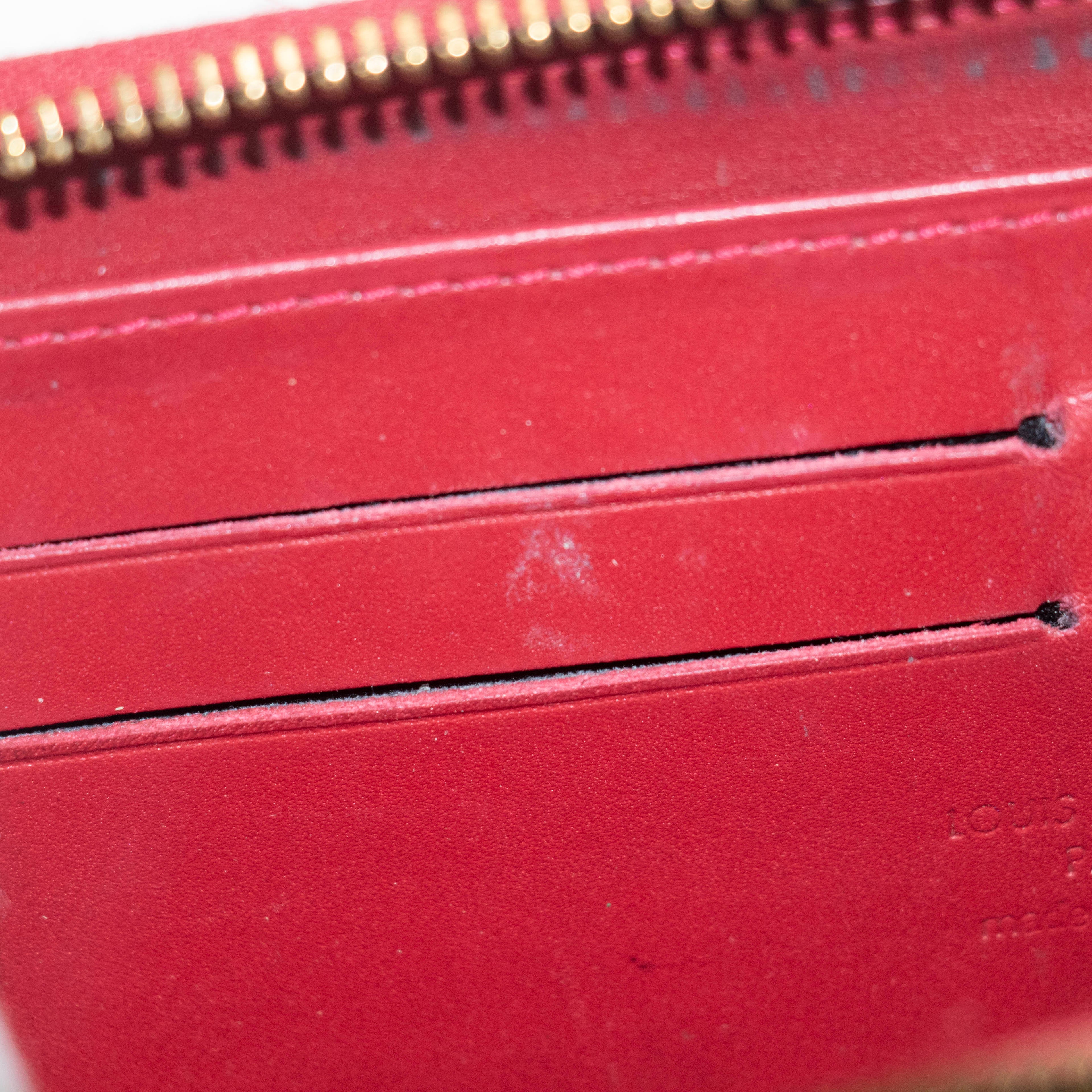 Louis Vuitton Rayures Vernis Zippy Long Wallet #3927 LV