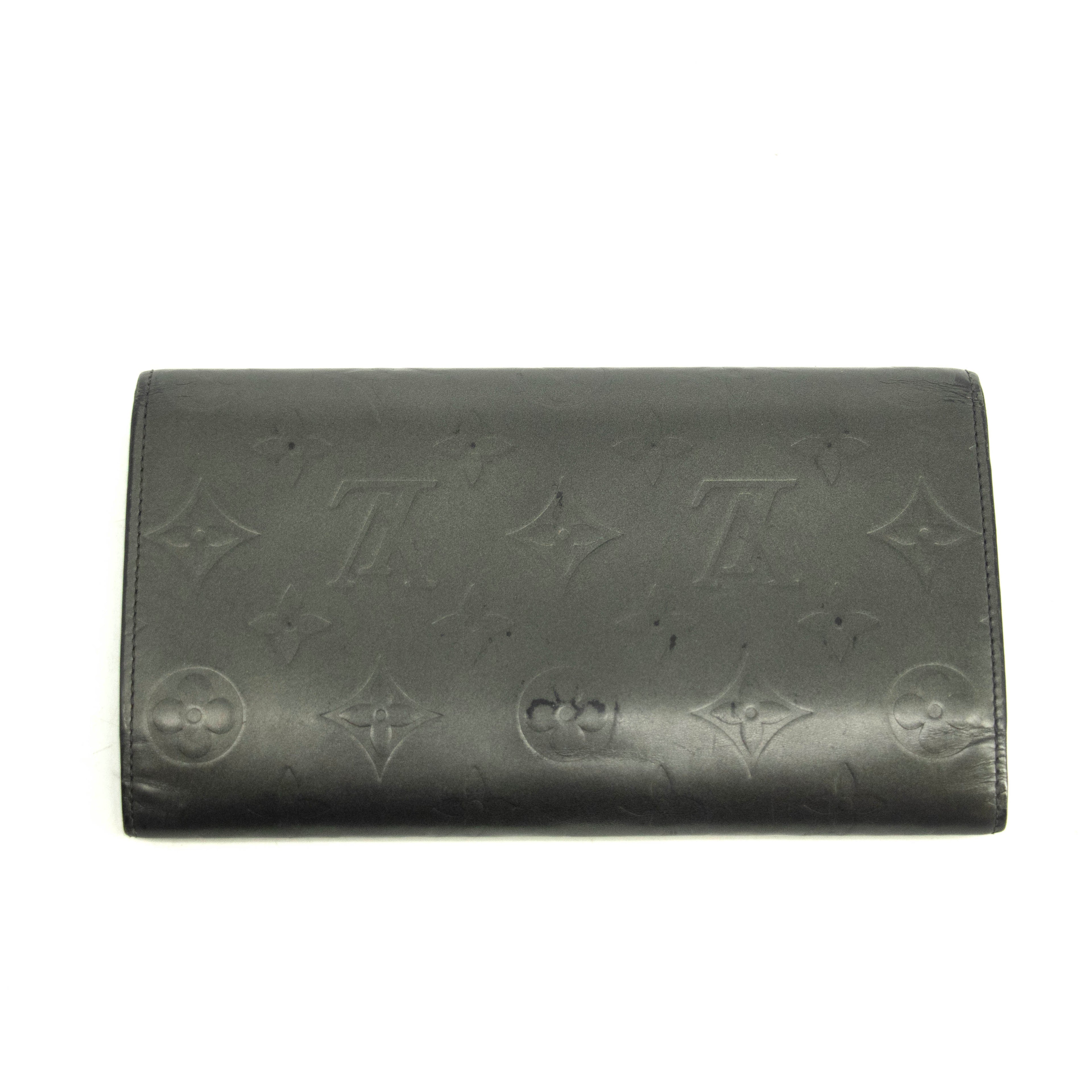 Louis Vuitton Grey Vernis International Long Wallet #3931