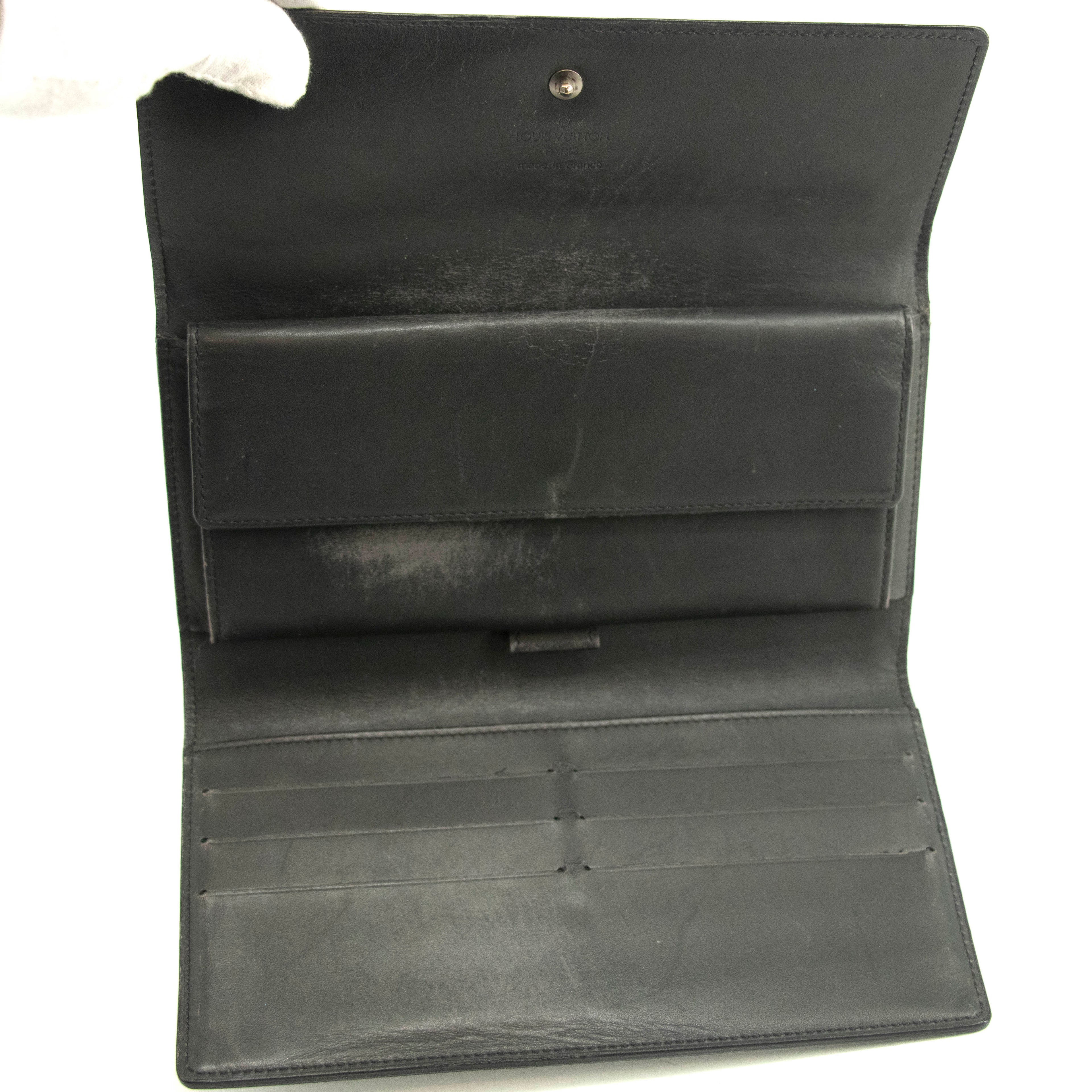 Louis Vuitton Grey Vernis International Long Wallet #3931