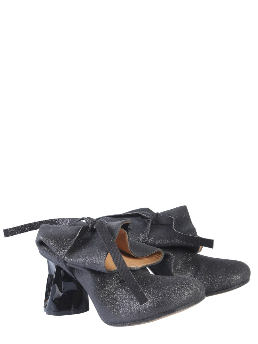 Maison Margiela ladies Boots With Crushed Heel Gray shimmery heels