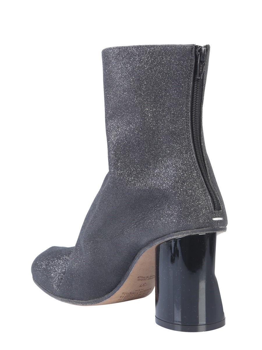 Maison Margiela ladies Boots With Crushed Heel Gray shimmery heels
