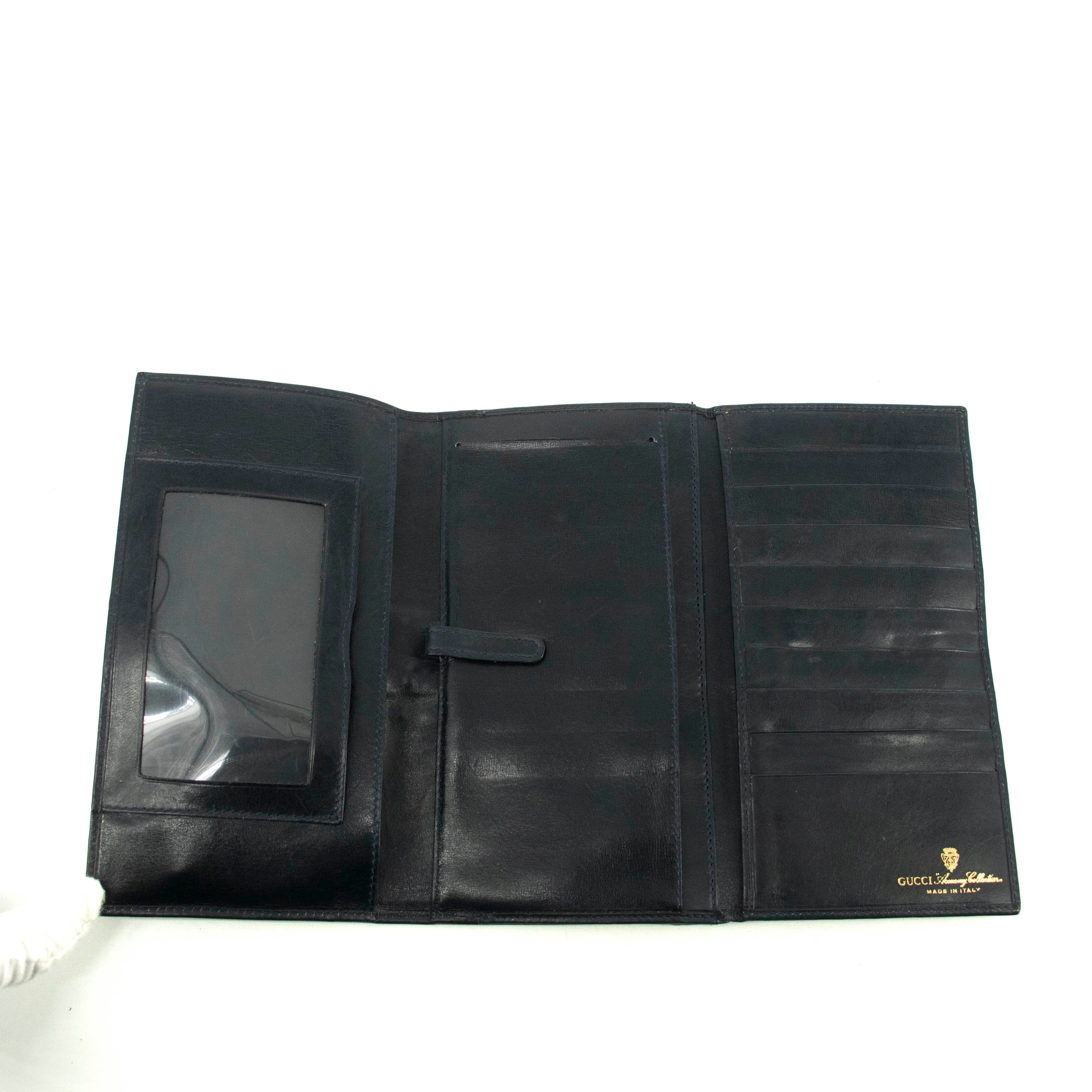 Gucci Canvas Coded Blue Ophidia Long Wallet #3947 GG