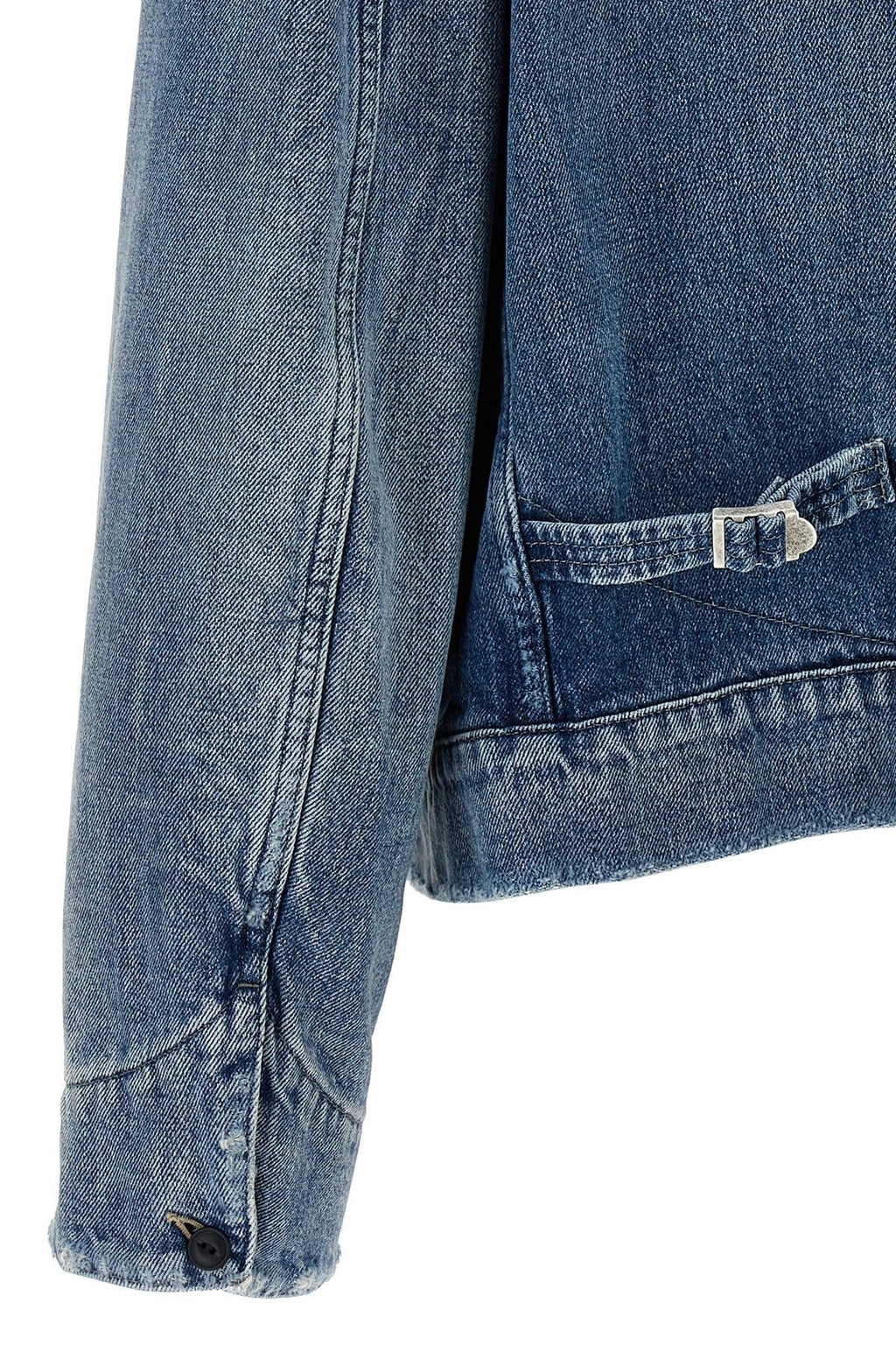 Maison Margiela Men's Denim Blue Jean Jacket cotton w/cord collar trucker 52