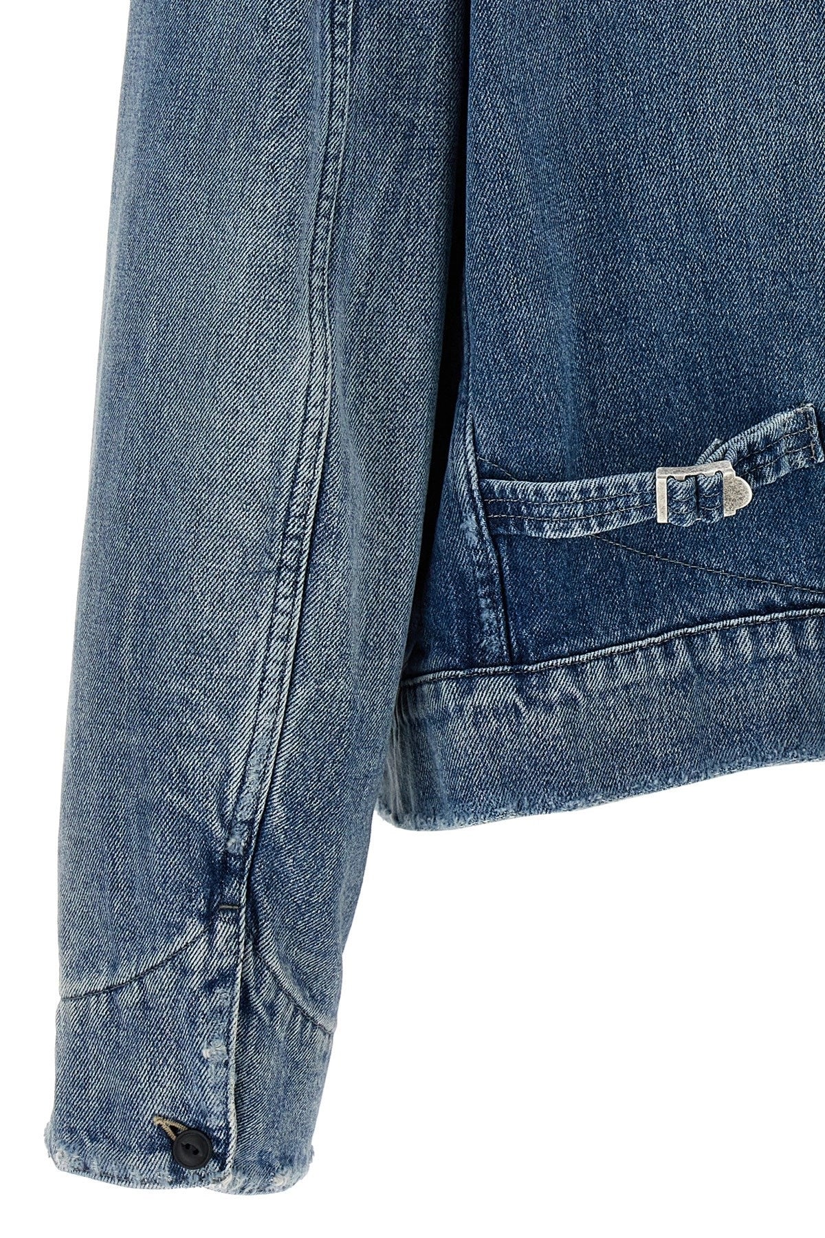 Maison Margiela Men's Denim Blue Jean Jacket cotton w/cord collar trucker 52