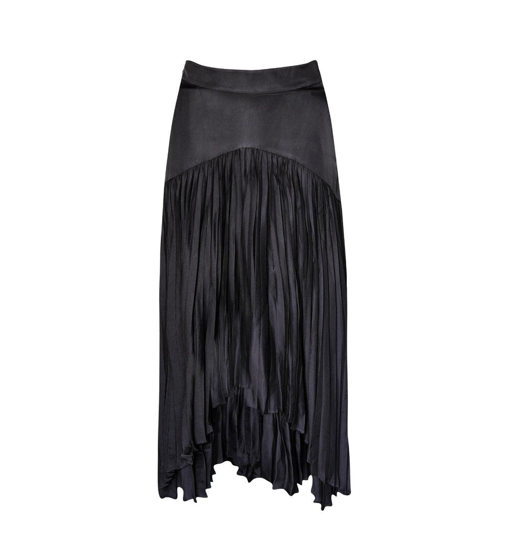 Maryanne long Black Pleated Midi Skirt – Ladies dressy career evening