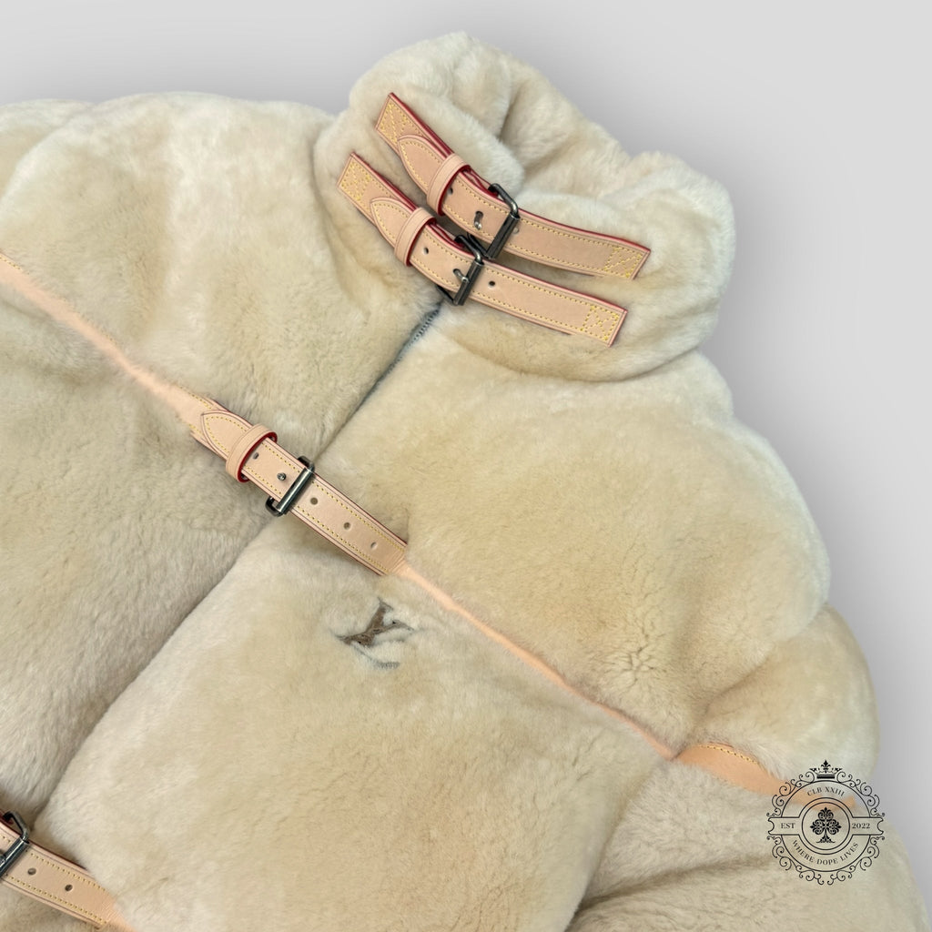 Louis Vuitton Shearling Down Blouson coat jacket sheepskin 52 new