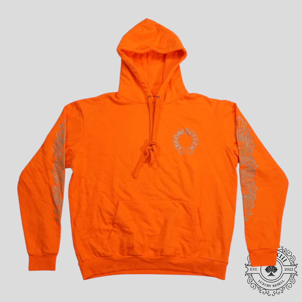 Chrome Hearts Miami Exclusive Horseshoe Logo Hoodie in Orange men's S L