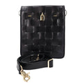 Woven Leather Black Crossbody Bag purse handbag Madison Maison