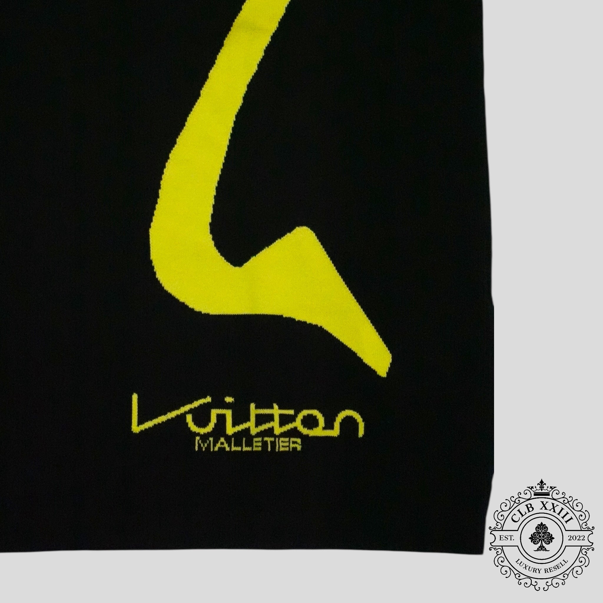 Louis Vuitton Sporty Line Intarsia Knit Crewneck in Black sweater top shirt men's  XL