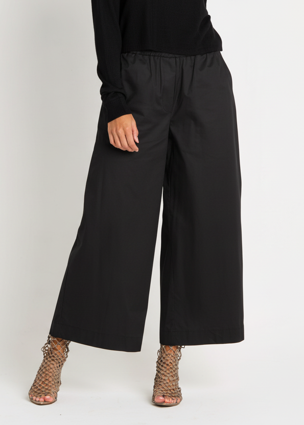 Cotton Flood Pants - Black Planet by Lauren G ladies
