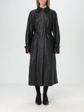 Max Mara Jacket ladies Black long coat jacket leather
