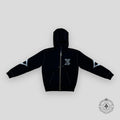 Louis Vuitton Monogram Flower Graphic Intarsia Zipped Hoodie in Black men's unisex XL