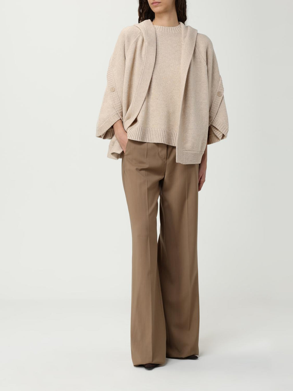 Max Mara Sweater loose ladies Sand beige