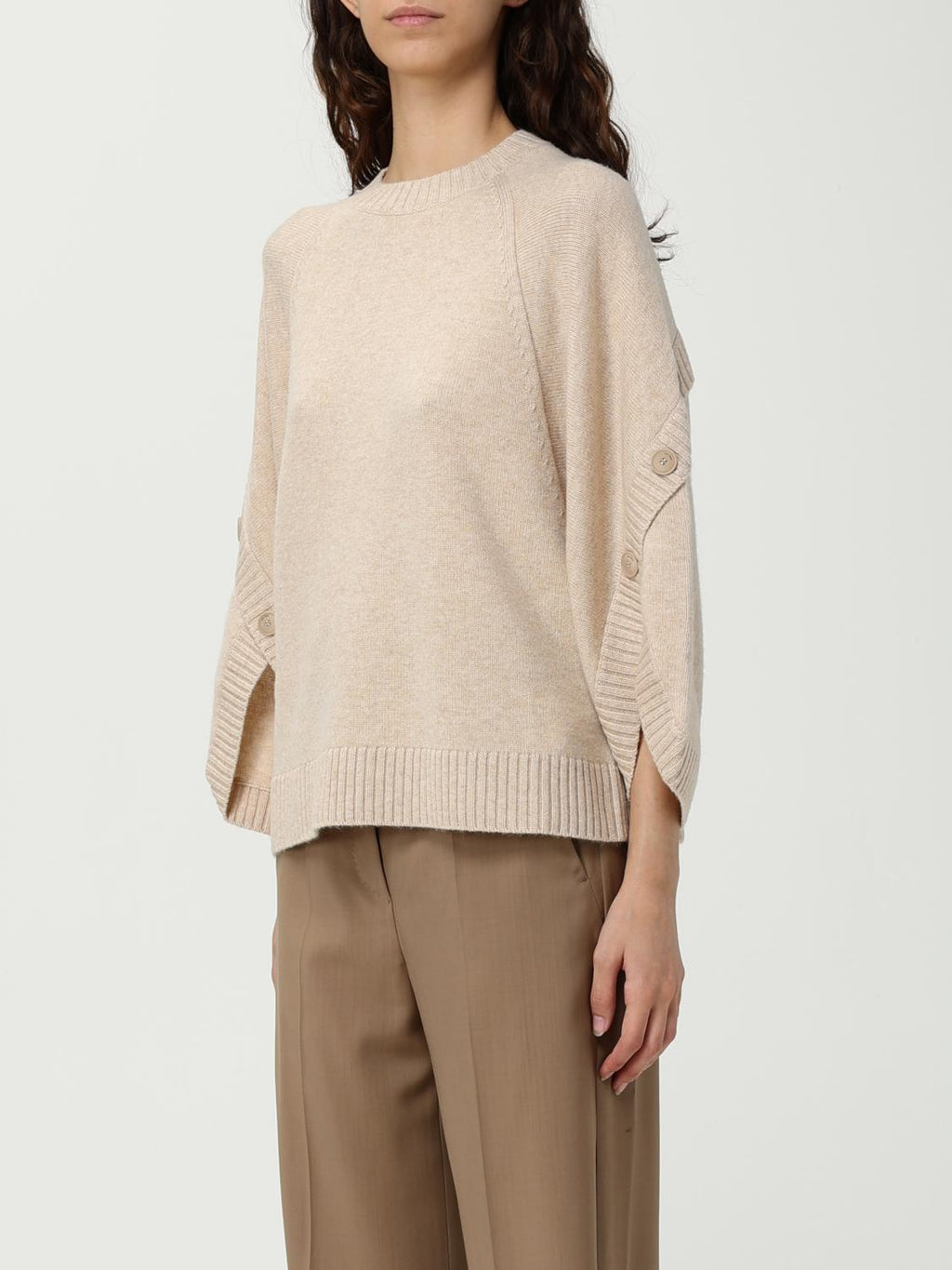 Max Mara Sweater loose ladies Sand beige