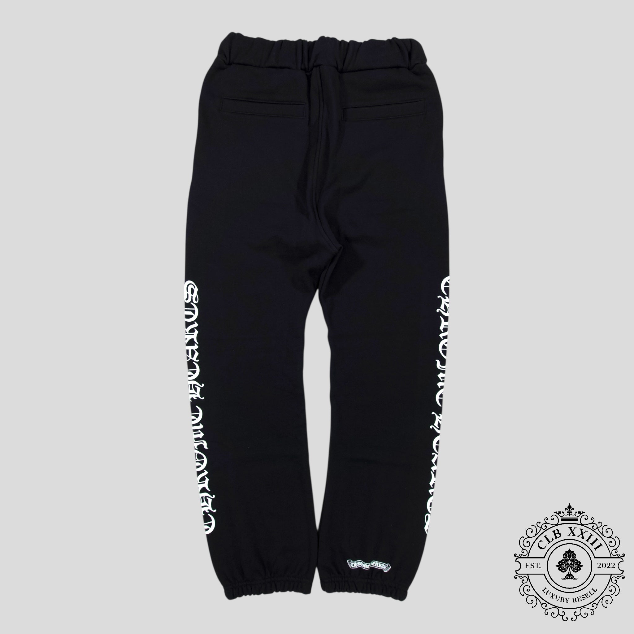 Chrome Hearts Scroll Logo Sweatpants in Black pants trainers joggers men's S M L