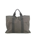 Hermes Herline MM Grey Canvas Tote Bag #4781 purse handbag
