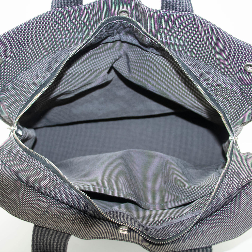 Hermes Herline MM Grey Canvas Tote Bag #4781 purse handbag