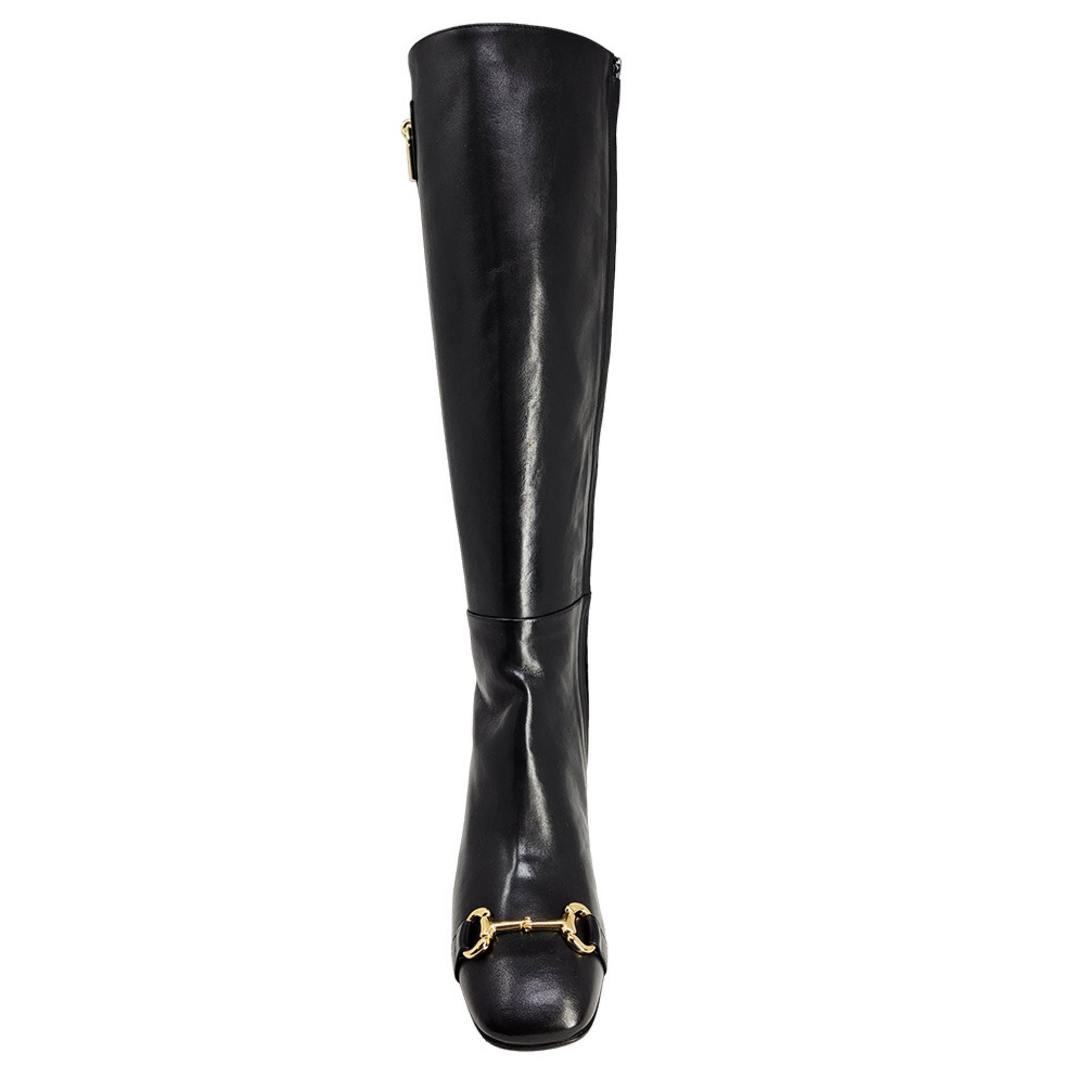 Black Tall Lock Boots horsebit Madison Maison Beverly Hills