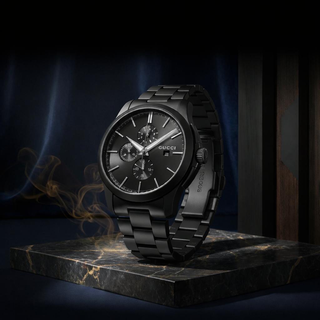 Gucci Men's Timeless Watch Black/Black Designer Luxury