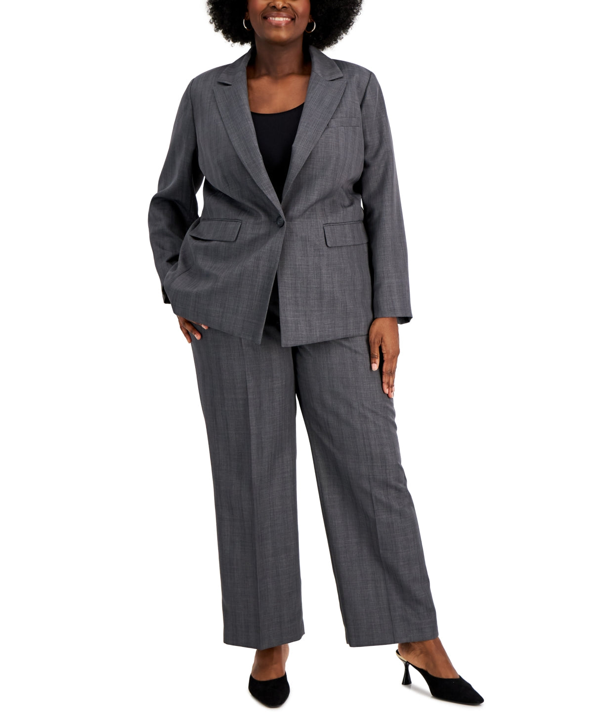 Le Suit Plus Size Straight-Leg Pantsuit ( Plus Size ) Career