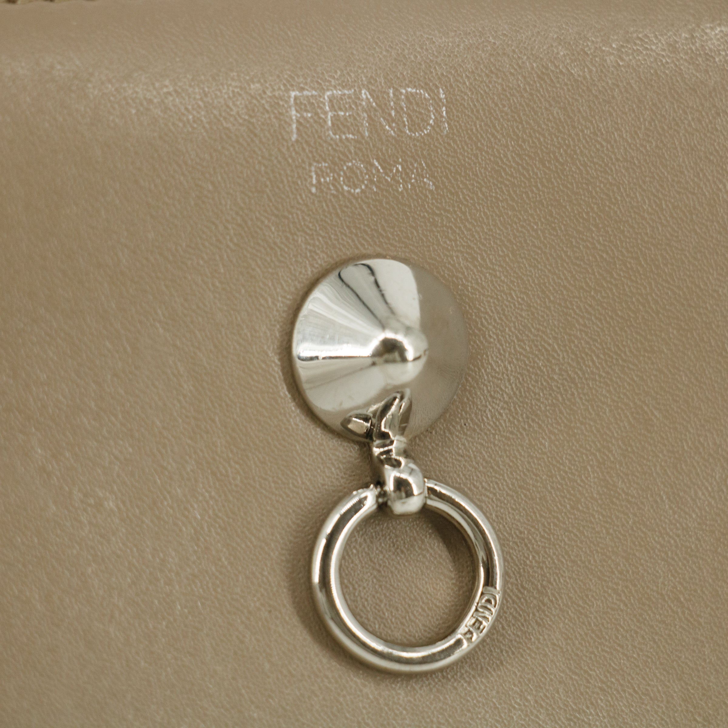 Fendi Grey Leather Zip Around Long Wallet #5189