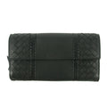 Bottega Veneta Intrecciato Black Bifold Long Wallet #5197