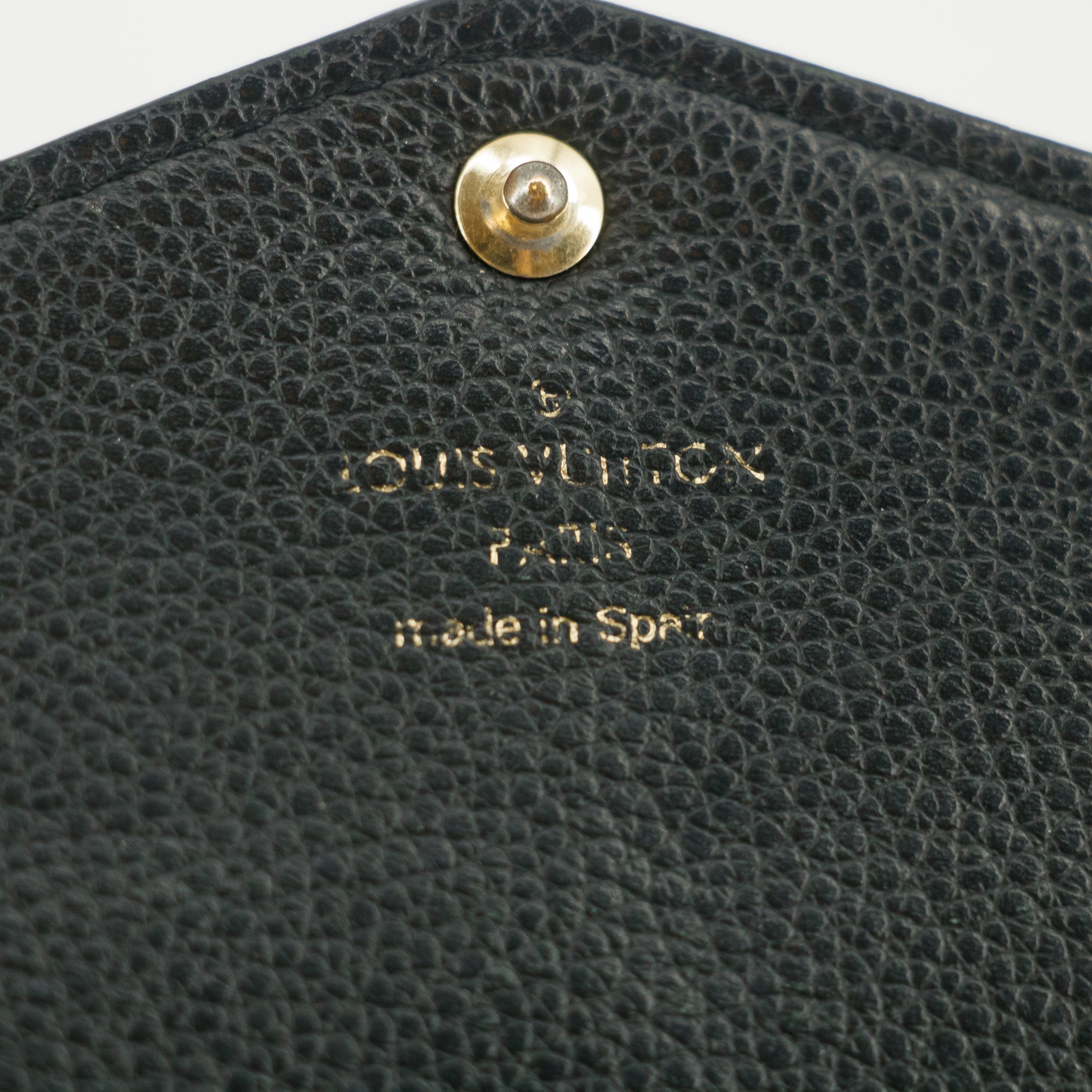 Louis Vuitton Monogram Empreinte Portefeuille Black Leather Wallet #5297