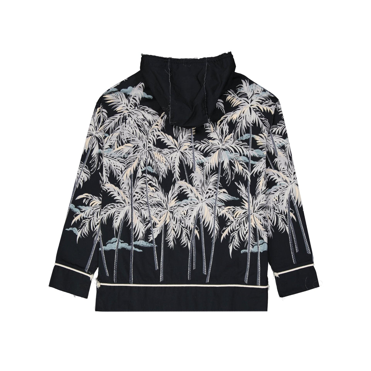 Palm Angels Hooded Printed Shirt Men's hoodie sweatshirt