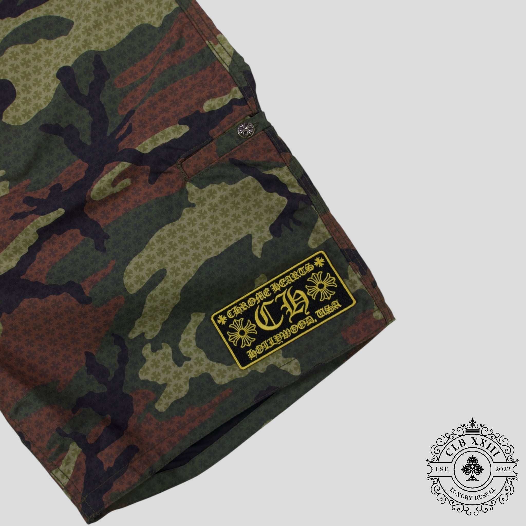 Chrome Hearts Board Shorts in Camo new men's 34 camouflage