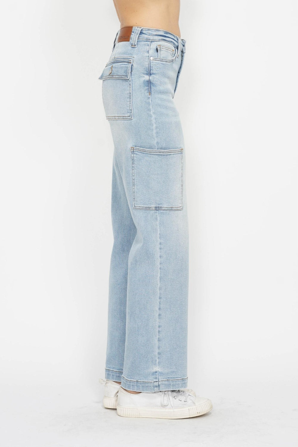 Judy Blue Full Size High Waist Straight Cargo Jeans ladies