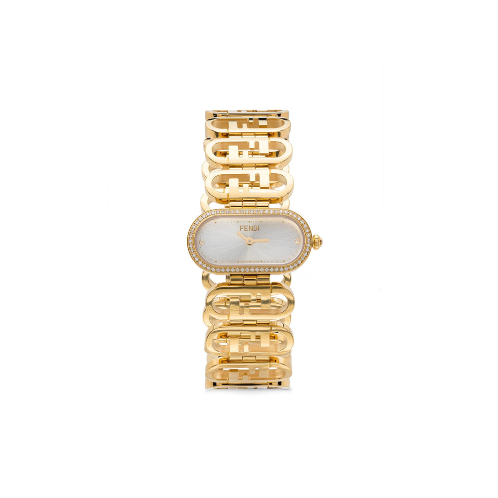 Fendi Gold/White Watch ladies bracelet diamond encrusted